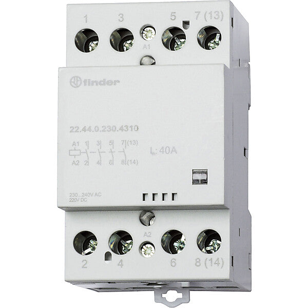 Finder Schütz für Reiheneinbau 4S, 40A 22.44.0.230.4310